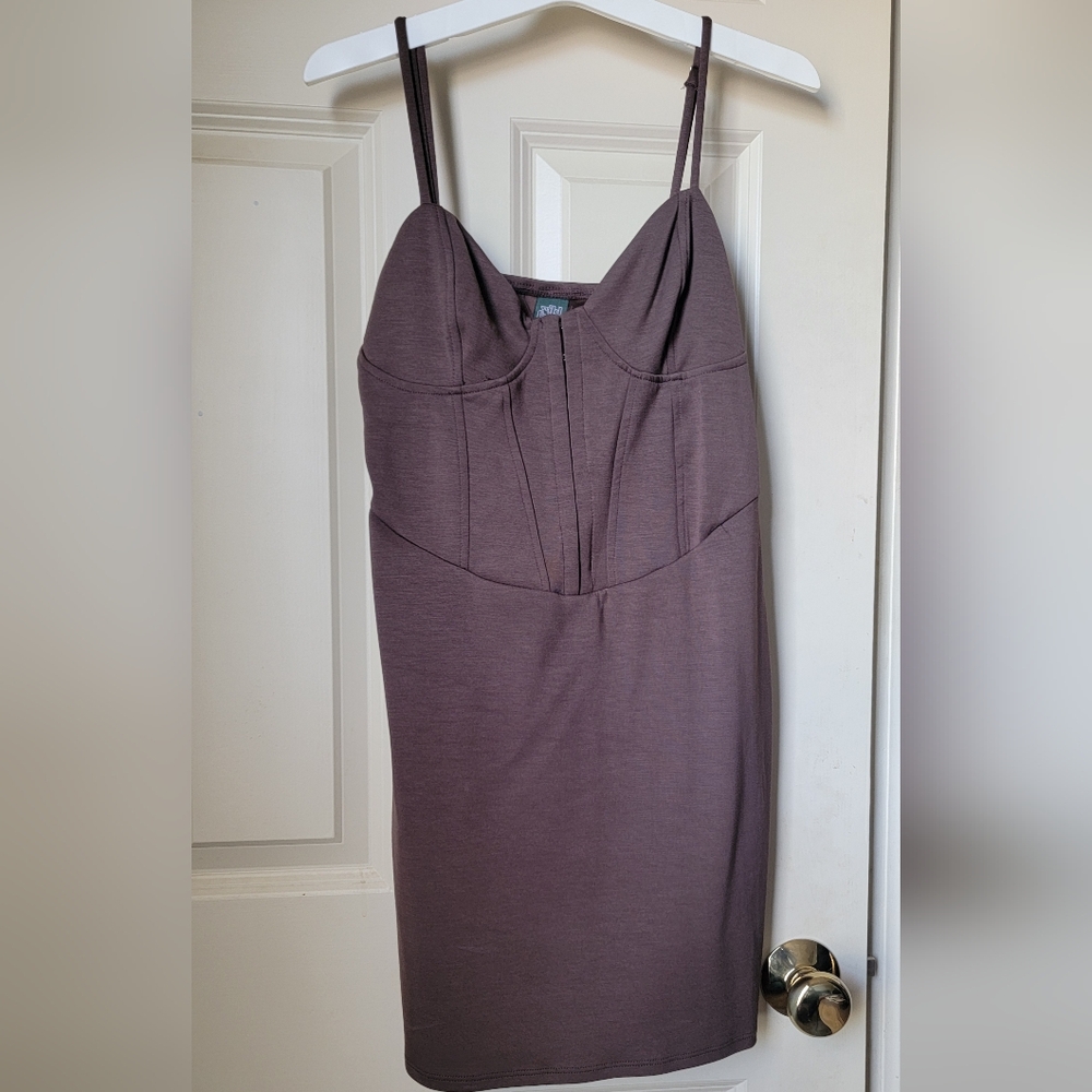 New Women's Sleeveless Corset Mini Knit Bodycon Dress